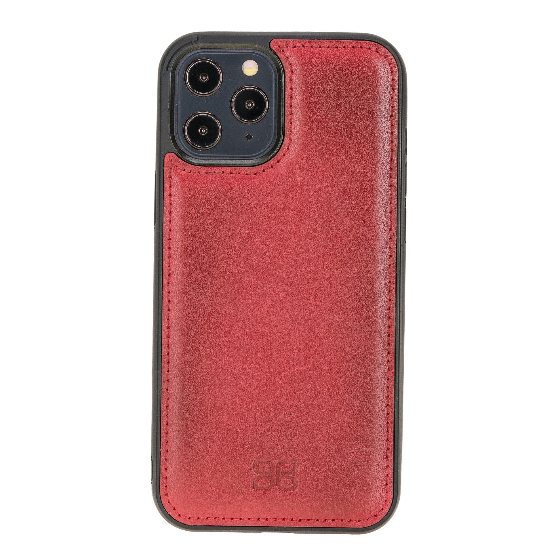 Bouletta Flexible Leather Back Cover for Apple iPhone 12 Series iPhone 12 Pro Max / Red