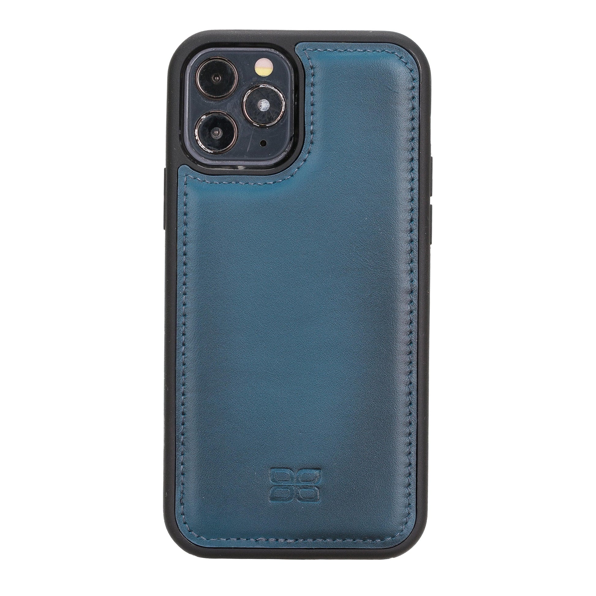 Bouletta Flexible Leather Back Cover for Apple iPhone 12 Series iPhone 12 Pro / Blue