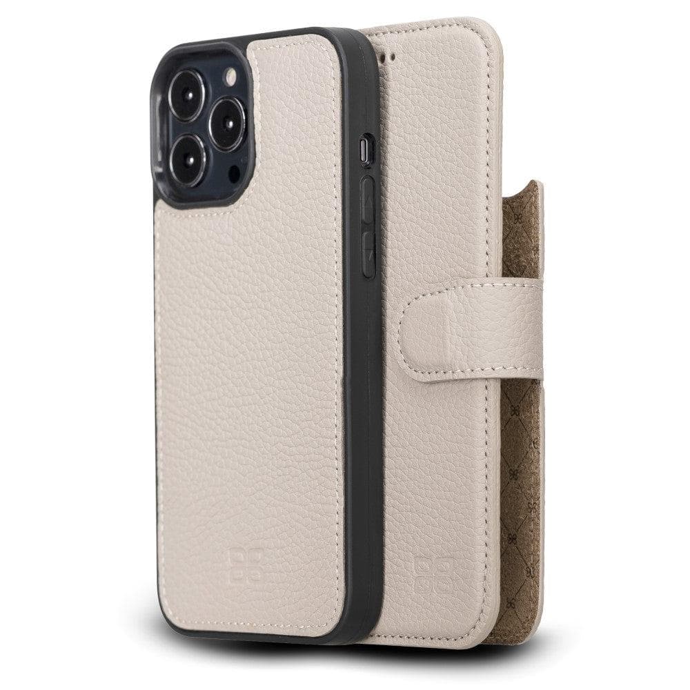 Bouletta Limited Edition Apple iPhone 13 Pro Max and iPhone 13 Pro Detachable Leather Wallet Case Mink / iPhone 13 Pro Max 6.7"