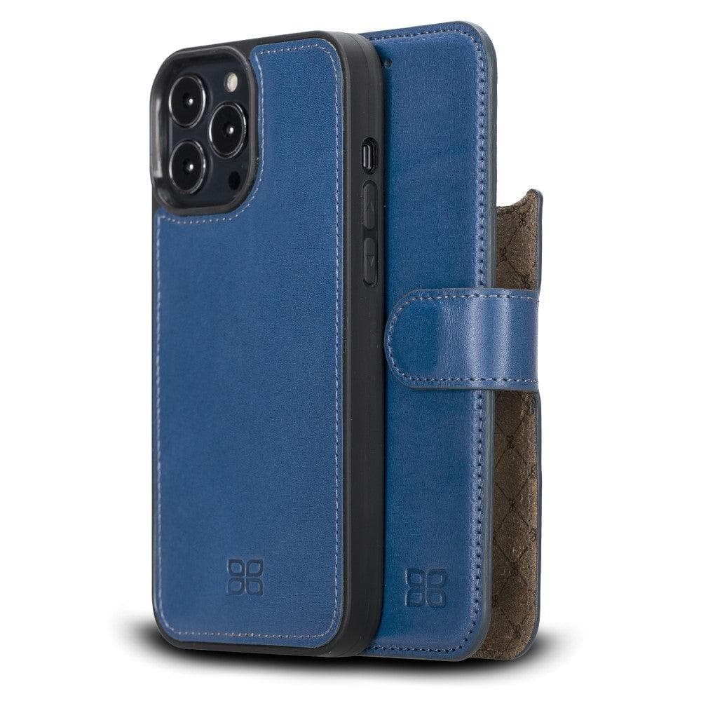 Bouletta Limited Edition Apple iPhone 13 Pro Max and iPhone 13 Pro Detachable Leather Wallet Case Navy / iPhone 13 Pro Max 6.7"