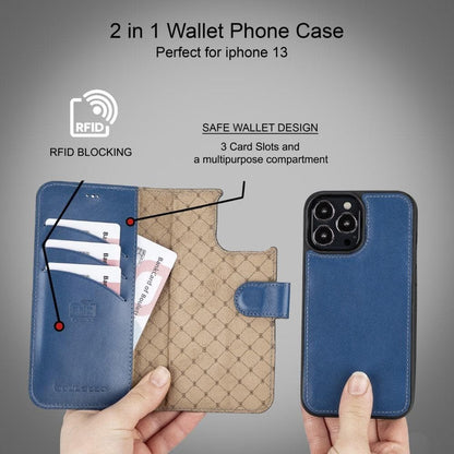 Bouletta Limited Edition Apple iPhone 13 Pro Max and iPhone 13 Pro Detachable Leather Wallet Case