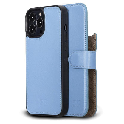 Bouletta Limited Edition Apple iPhone 13 Pro Max and iPhone 13 Pro Detachable Leather Wallet Case Light Blue / iPhone 13 Pro Max 6.7"