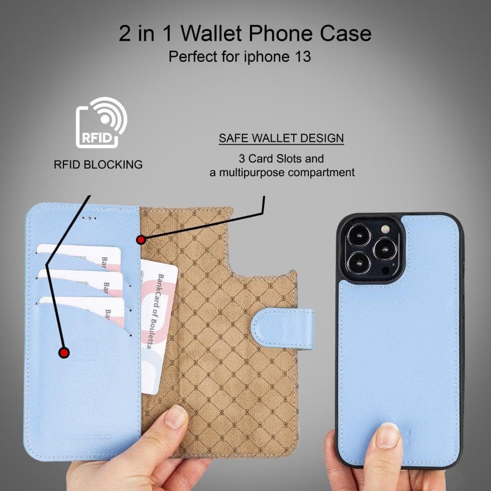 Bouletta Limited Edition Apple iPhone 13 Pro Max and iPhone 13 Pro Detachable Leather Wallet Case