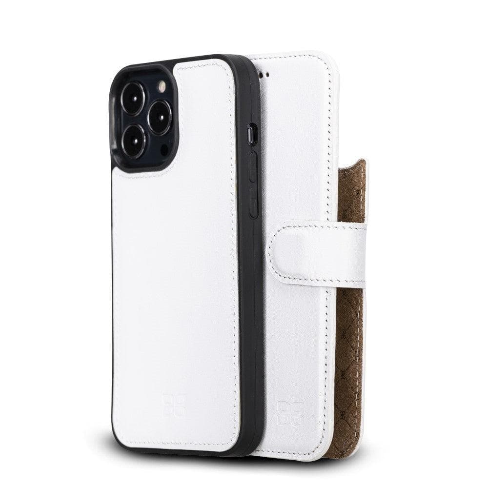 Bouletta Limited Edition Apple iPhone 13 Pro Max and iPhone 13 Pro Detachable Leather Wallet Case White / iPhone 13 Pro Max 6.7"