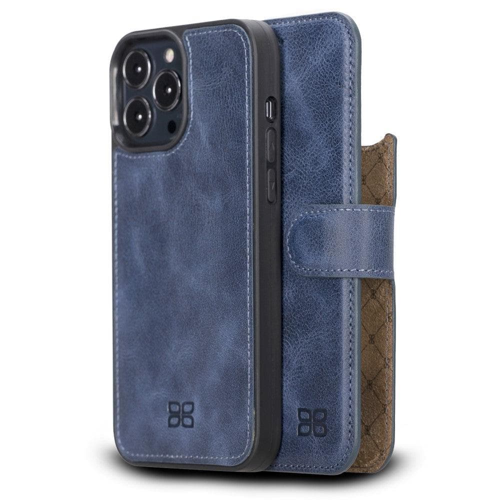 Bouletta Limited Edition Apple iPhone 13 Pro Max and iPhone 13 Pro Detachable Leather Wallet Case Dark Blue / iPhone 13 Pro Max 6.7"