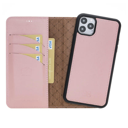 Bouletta Magnetic Detachable Leather Phone Case for Apple iPhone 11 Series iPhone 11 Pro Max / Pink