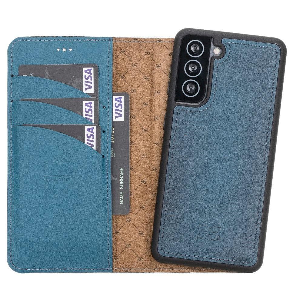 Bouletta Magnetic Detachable Leather Wallet Cases for Samsung Galaxy S21 Series S21 Plus 6.7" / Blue