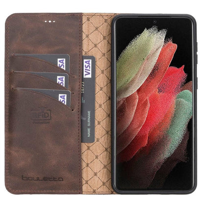 Bouletta Magnetic Detachable Leather Wallet Cases for Samsung Galaxy S21 Series