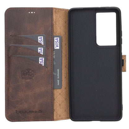 Bouletta Non-Detachable Leather Wallet Cases for Samsung Galaxy S21 Series