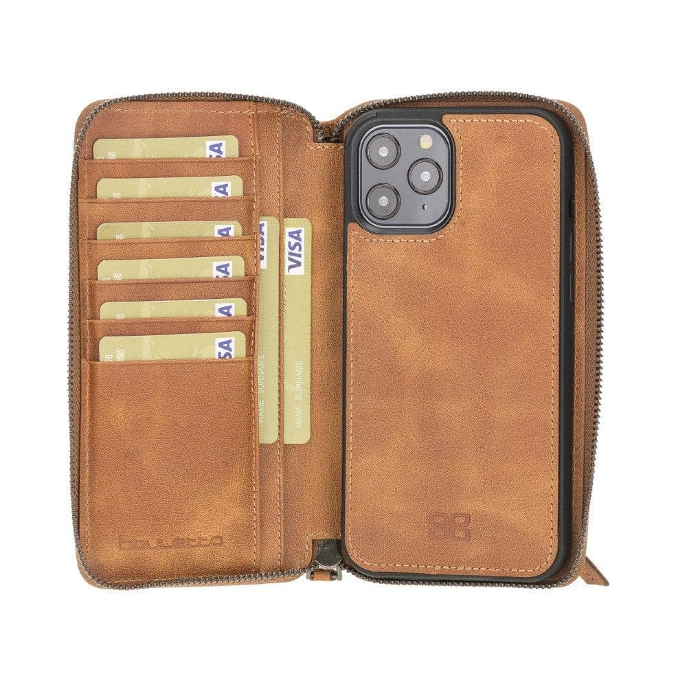 Bouletta Detachable Leather Zipper Wallet Cases for Apple iPhone 12 Series