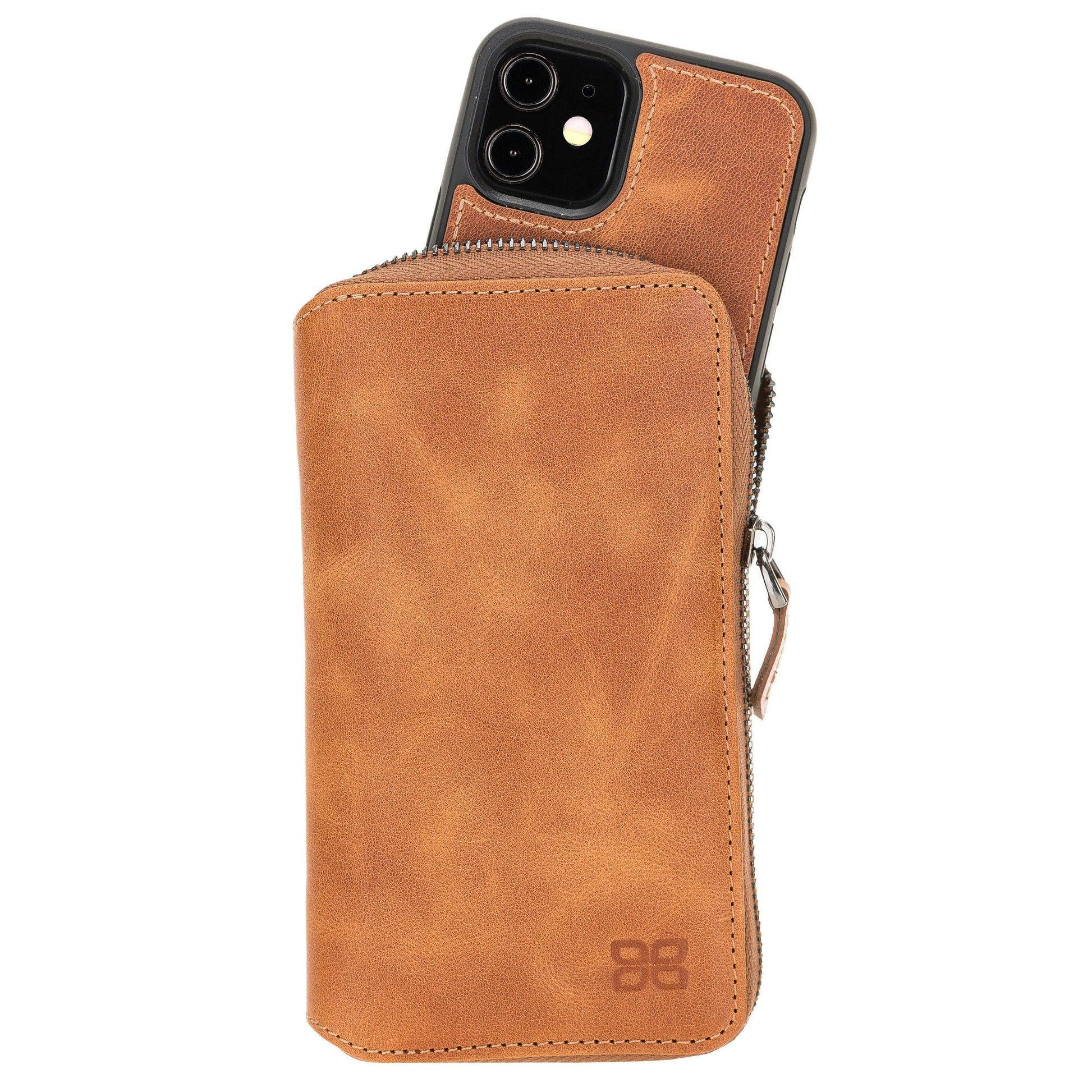 Bouletta Detachable Leather Zipper Wallet Cases for Apple iPhone 12 Series