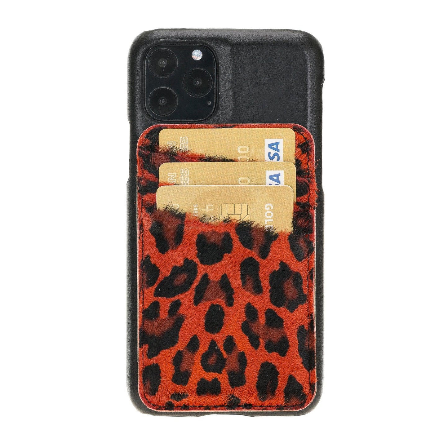 Bouletta Ultimate Jacket Cases with Detachable Card Holder for iPhone 11 Series iPhone 11 Pro / Black-Red Leopard