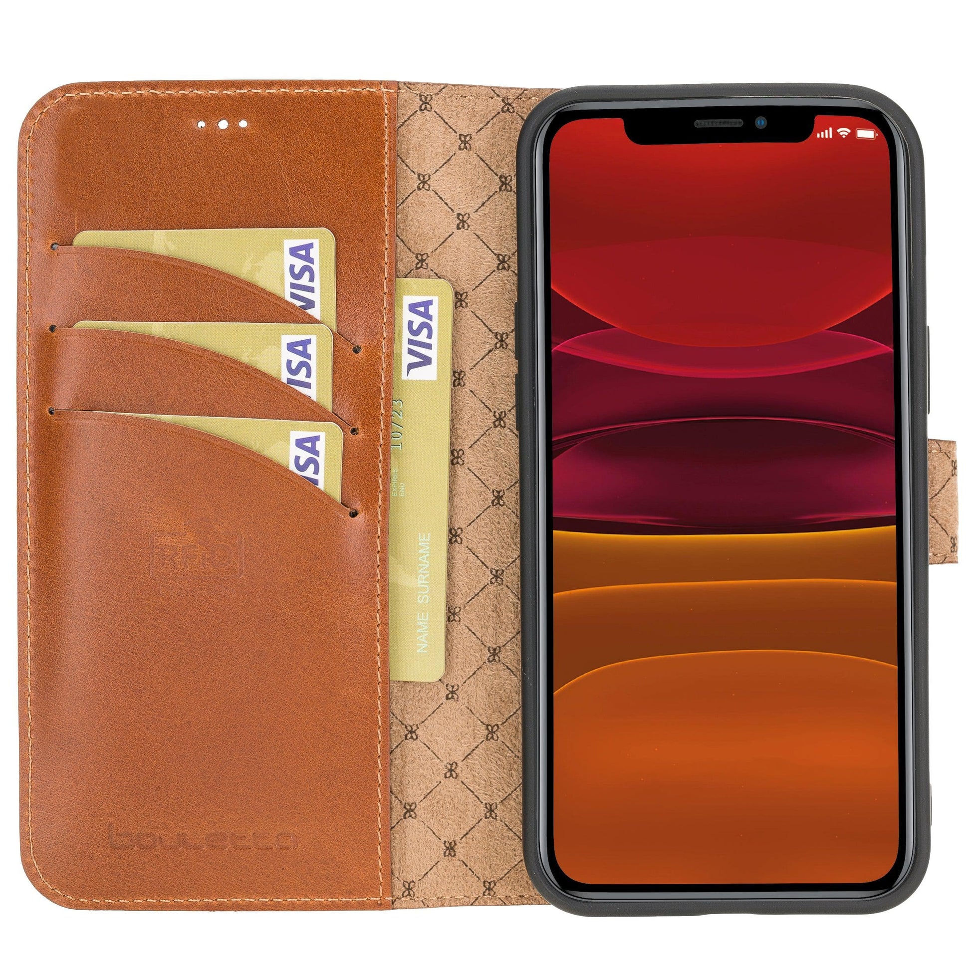 Bouletta Non Detachable Leather Wallet Cases for Apple iPhone 12 Series iPhone 12 Pro Max / Tan