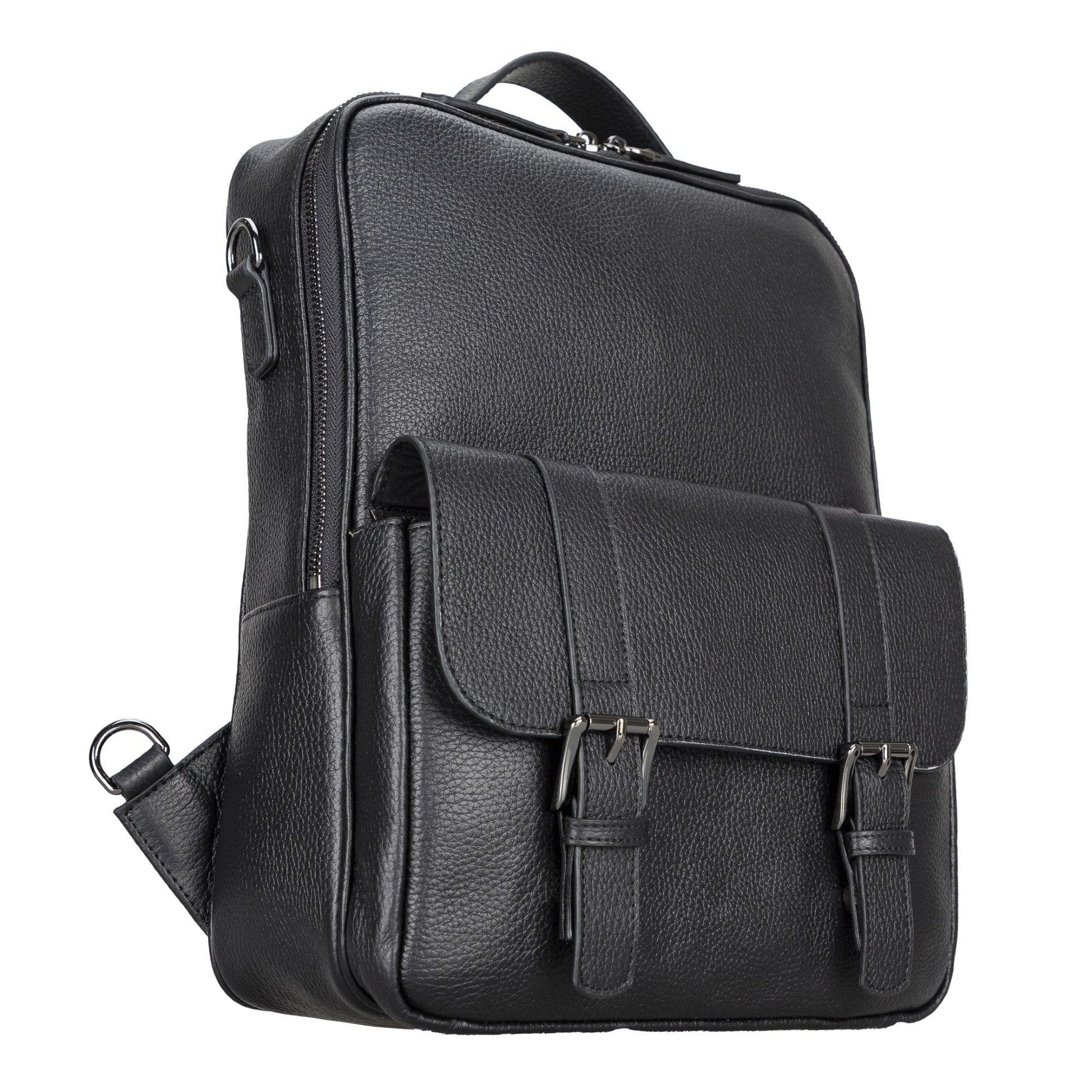 Bouletta Molde Unisex Genuine Leather Backpack for Daily Life or Laptop / MacBook Black