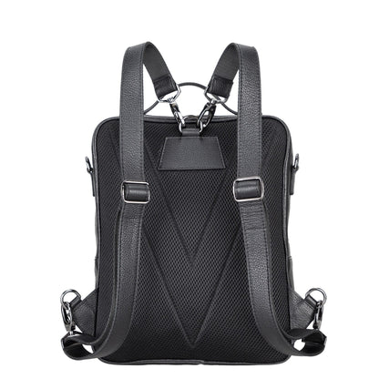 Bouletta Molde Unisex Genuine Leather Backpack for Daily Life or Laptop / MacBook Black