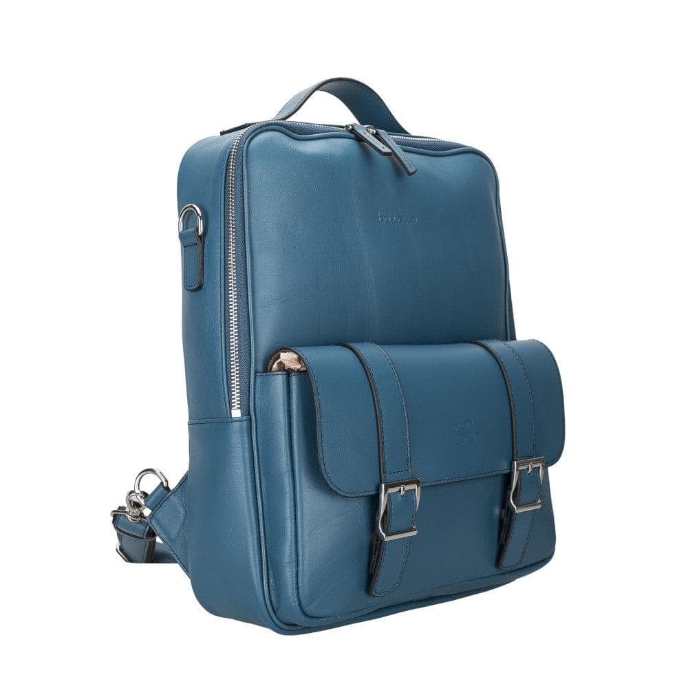 Bouletta Molde Unisex Genuine Leather Backpack for Daily Life or Laptop / MacBook Blue