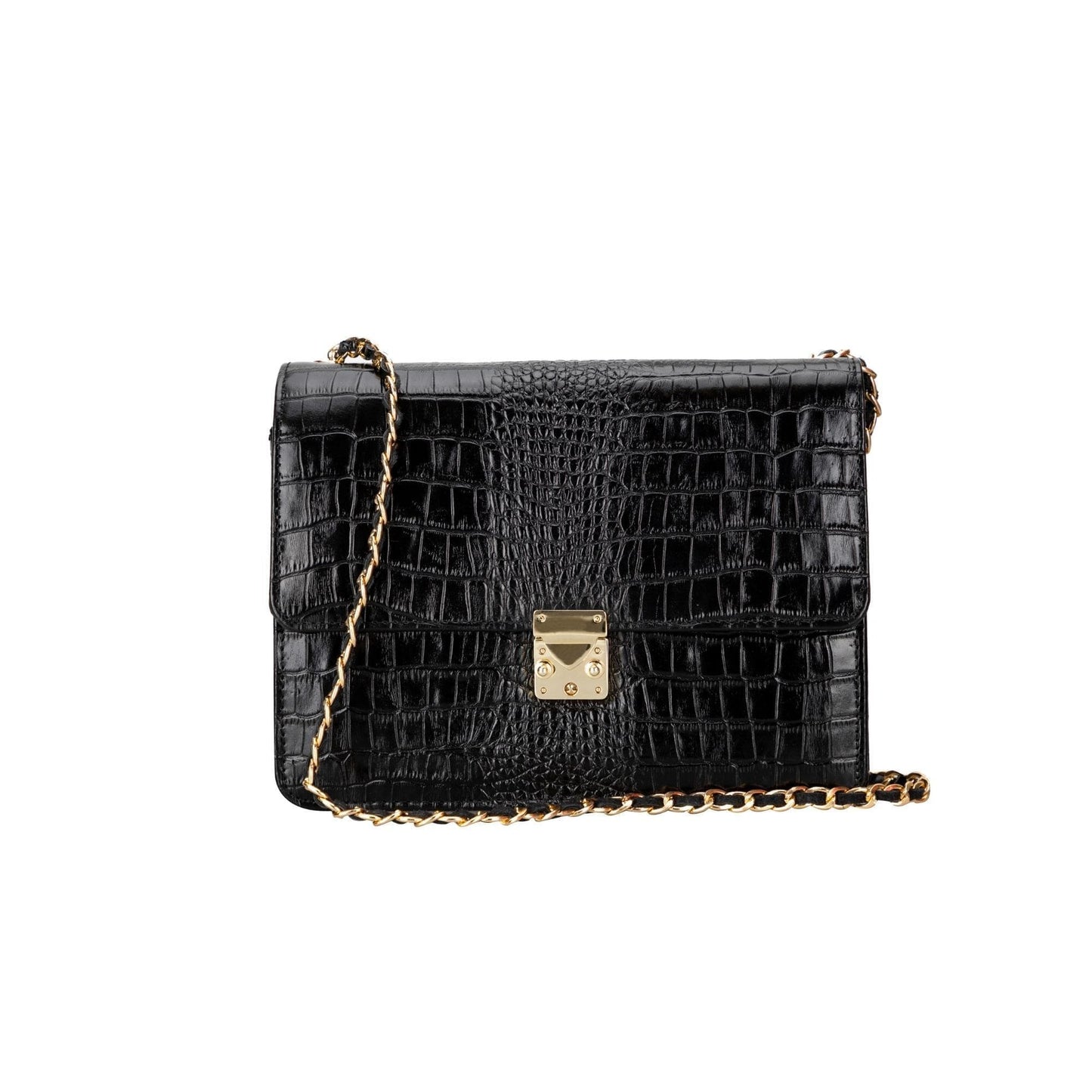 Bouletta Oxi Geniune Leather Women’s Bag Black Croc