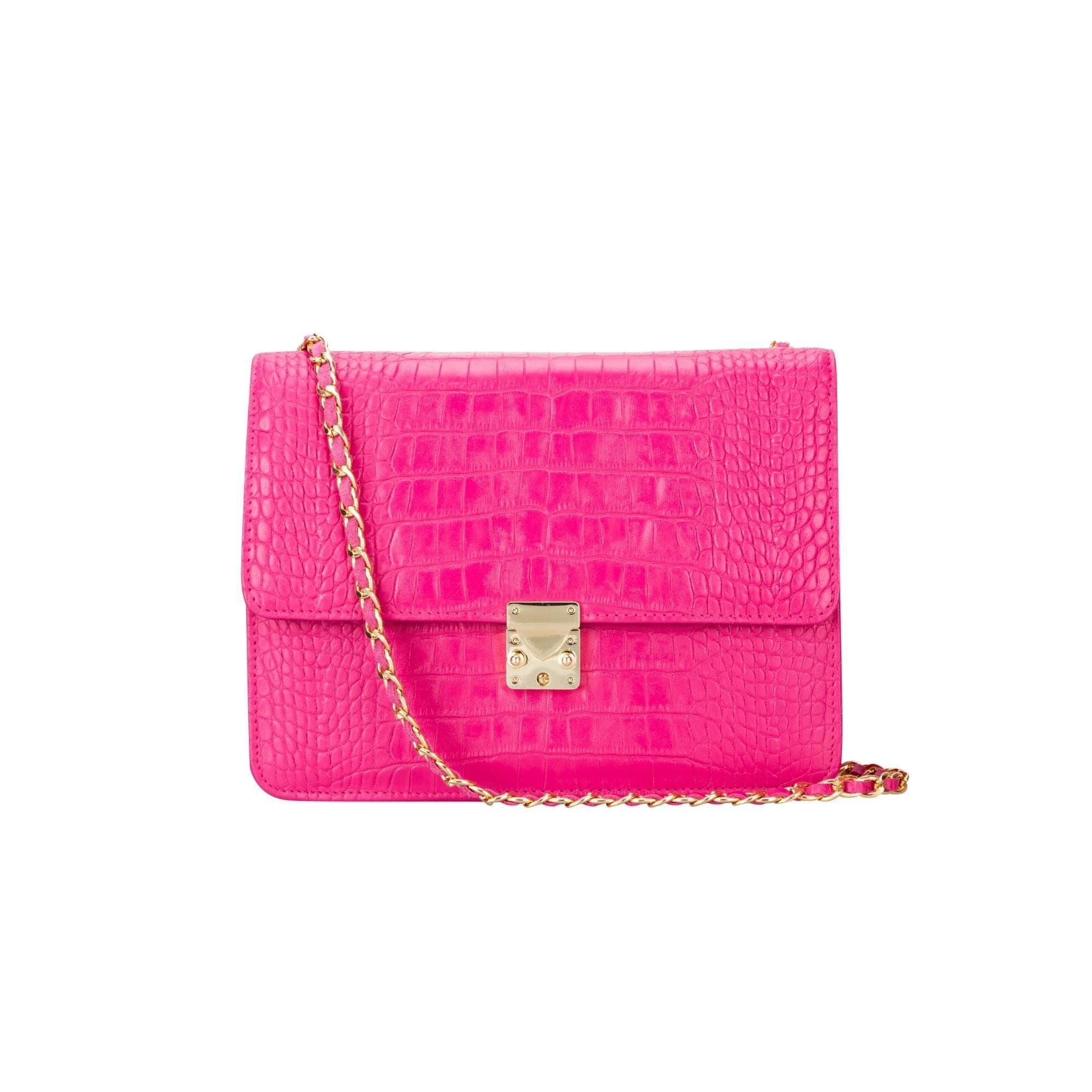 Bouletta Oxi Geniune Leather Women’s Bag Cerise Pink Croc