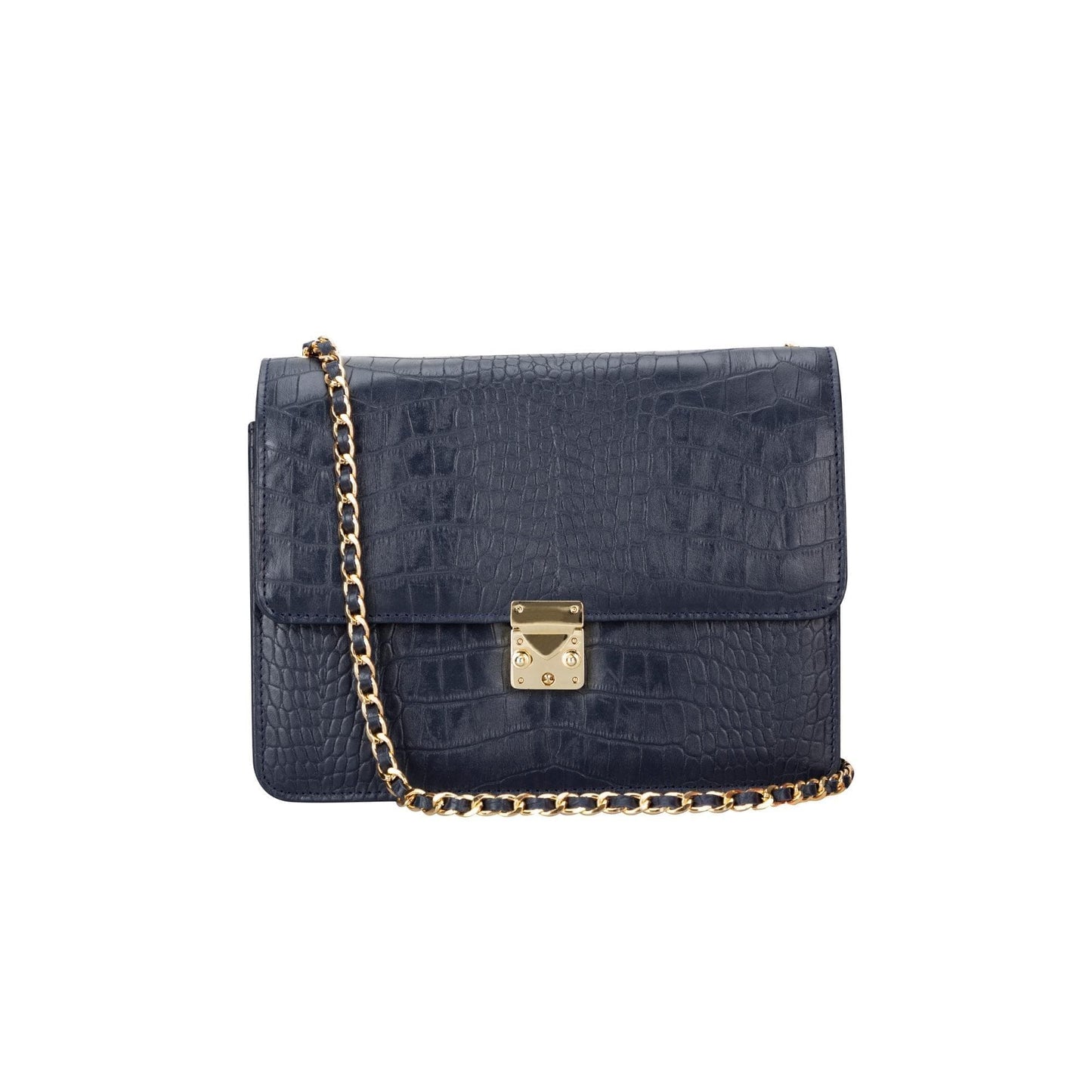 Bouletta Oxi Geniune Leather Women’s Bag Navy Croc