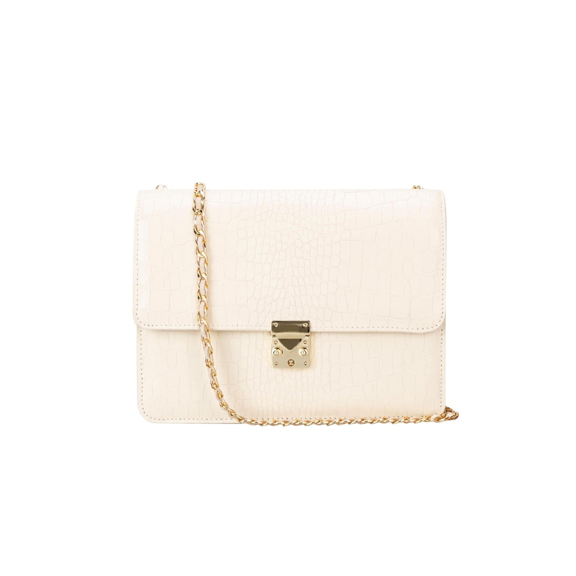 Bouletta Oxi Geniune Leather Women’s Bag Ivory Croc