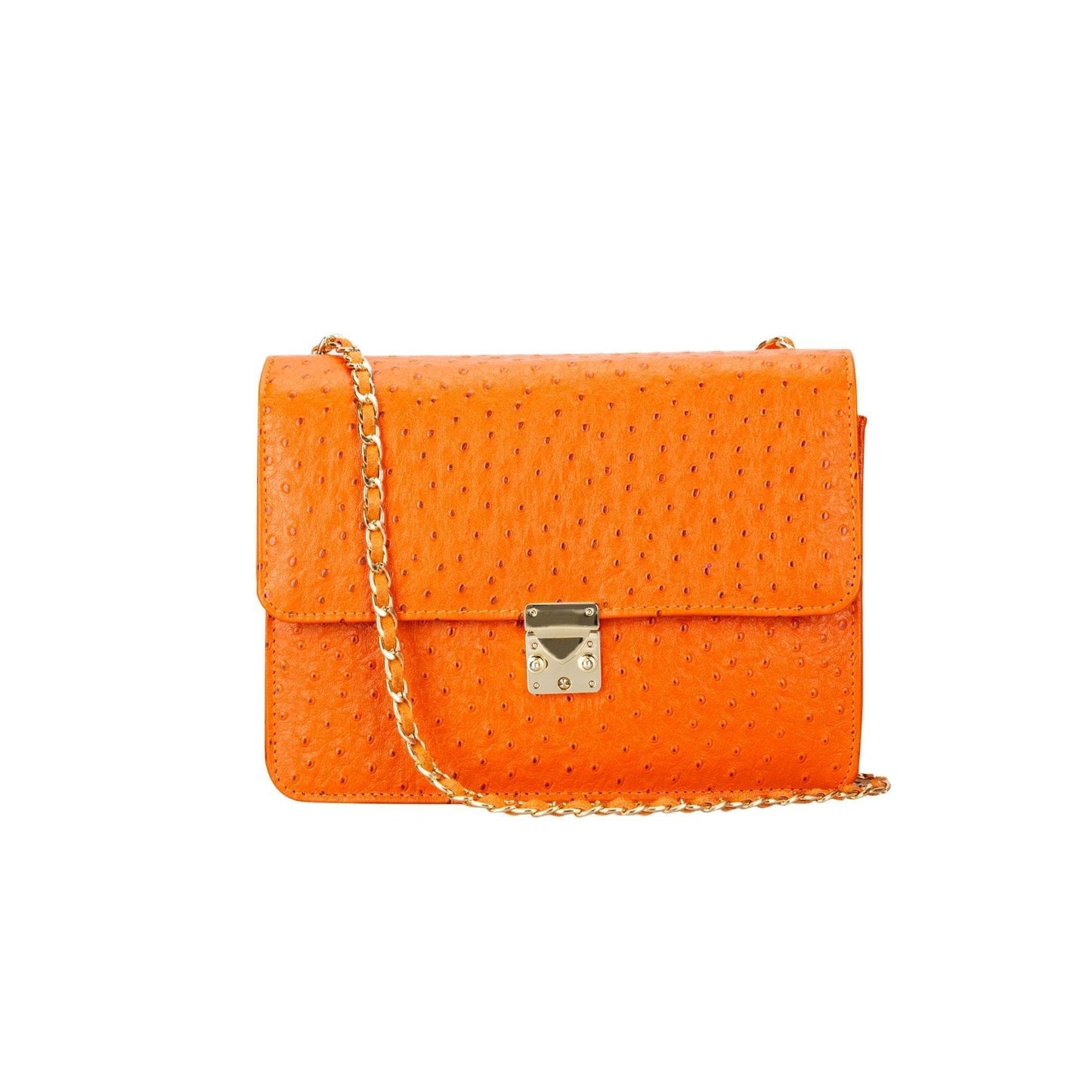 Bouletta Oxi Geniune Leather Women’s Bag Orange Ostrich