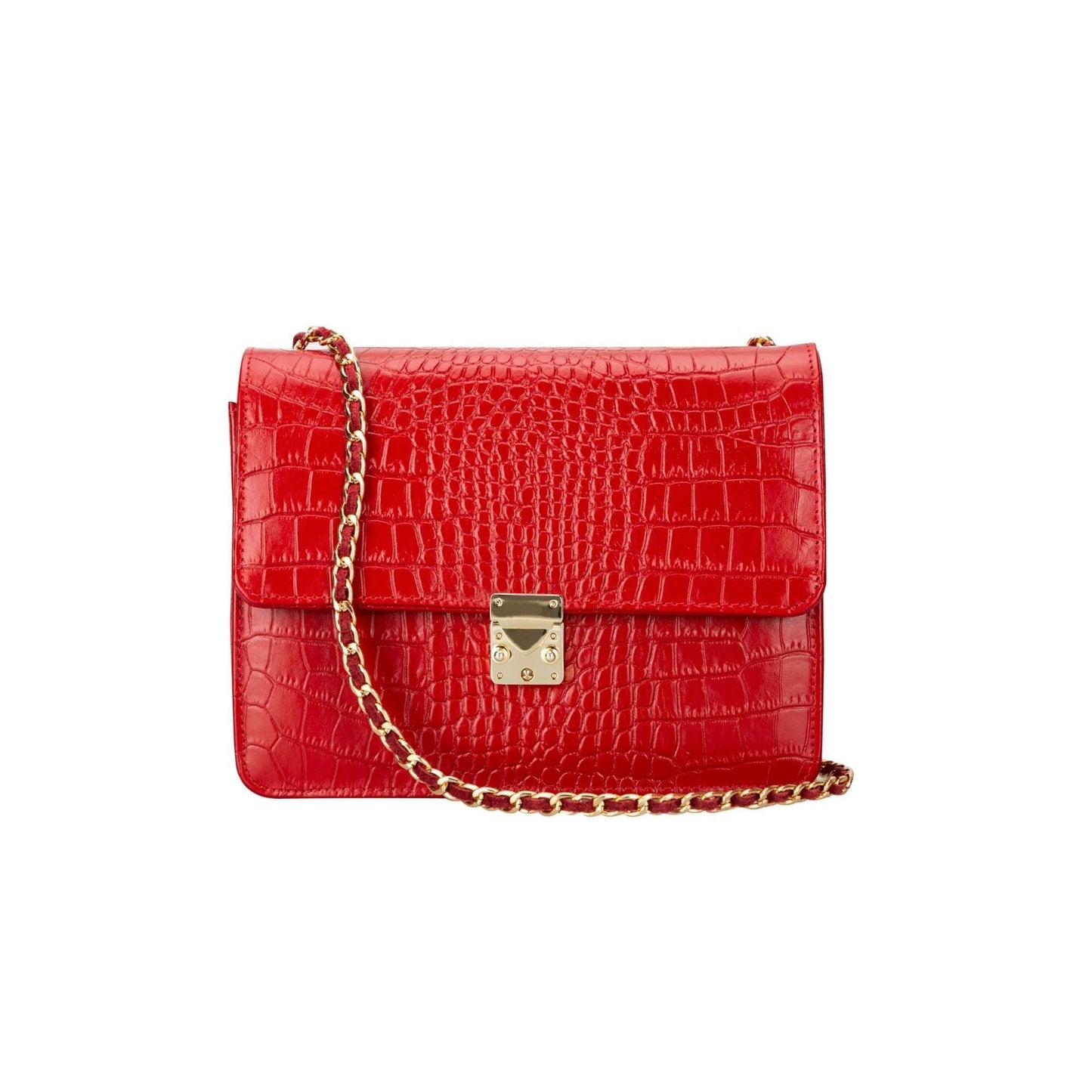 Bouletta Oxi Geniune Leather Women’s Bag Red Croc