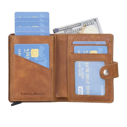 Bouletta Palermo Zip Mechanical Leather Card Holder