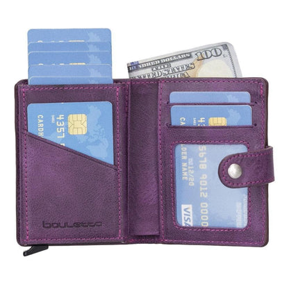 Bouletta Palermo Zip Mechanical Leather Card Holder