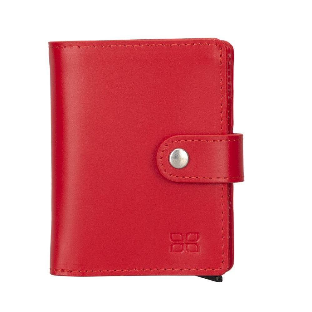 Bouletta Palermo Zip Mechanical Leather Card Holder Red / Leather