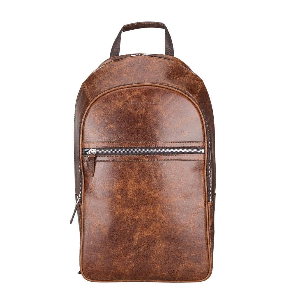 Bouletta Pella Genuine Leather Backpack & Rucksack - Handmade and Customizable Vessele Brown