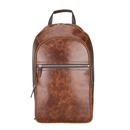 Bouletta Pella Genuine Leather Backpack & Rucksack - Handmade and Customizable Vessele Brown