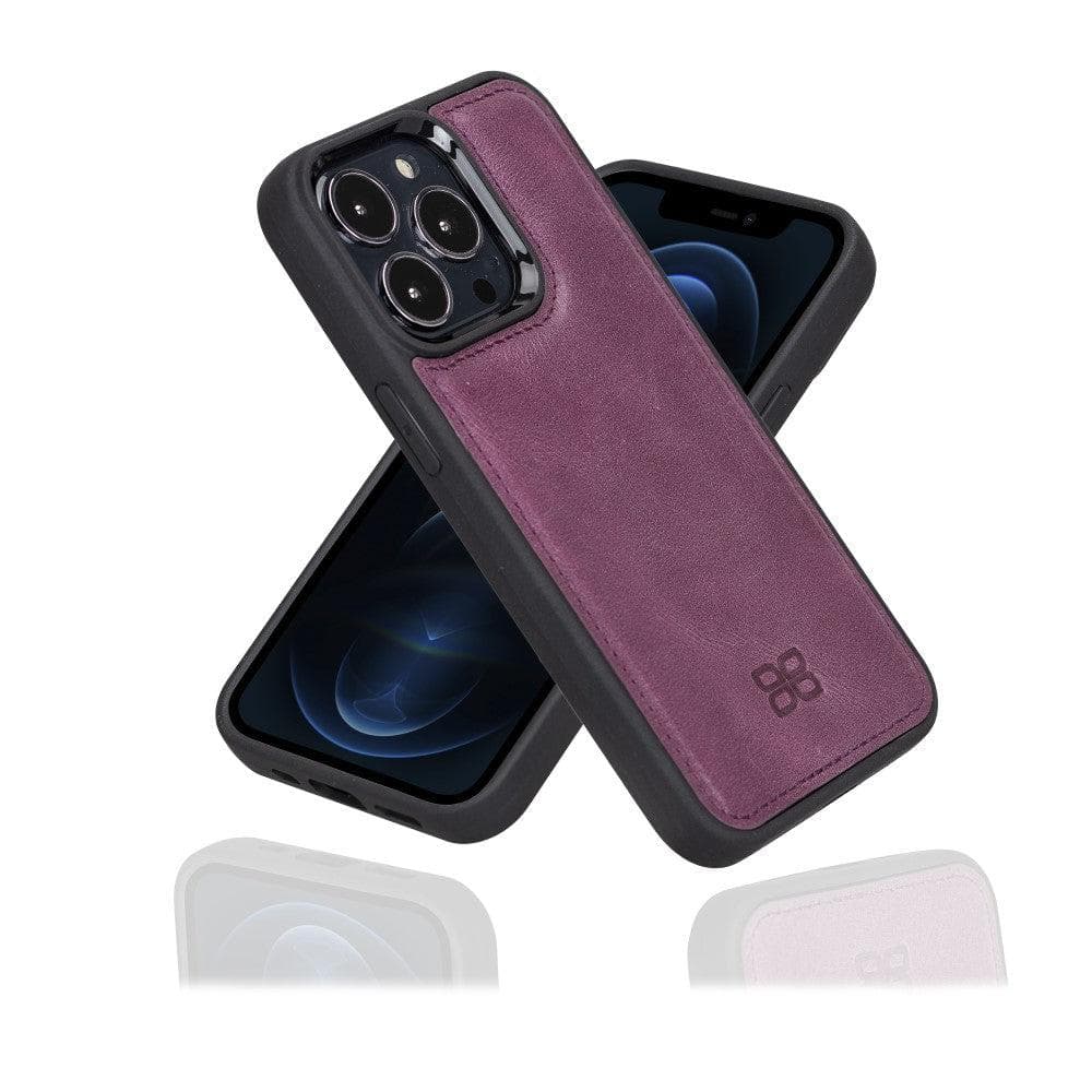 Bouletta Apple iPhone 13 Series Leather Case with Flexible Back Cover iPhone 13 Pro Max / Purple