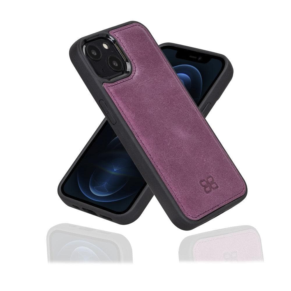 Bouletta Apple iPhone 13 Series Leather Case with Flexible Back Cover iPhone 13 / Purple