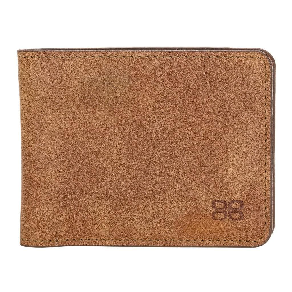 Bouletta Pier Handmade and Personalised Genuine Leather Wallet for Men's Tiguan Tan