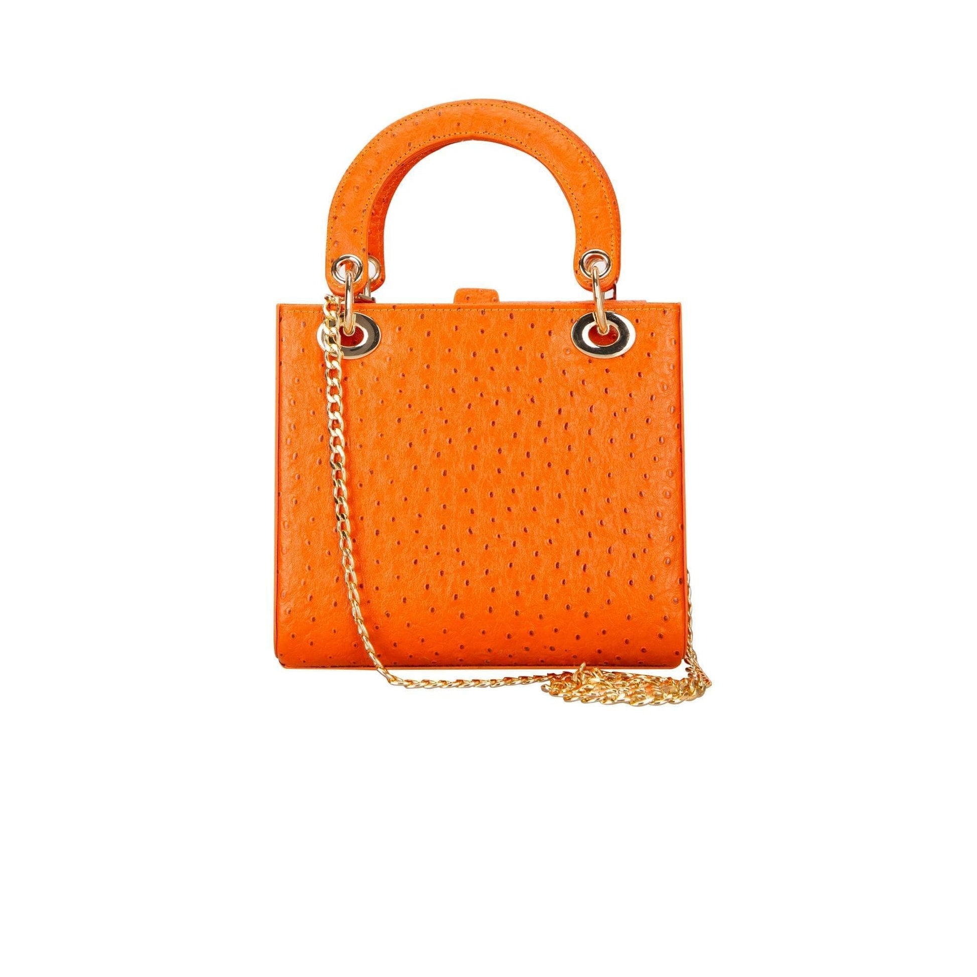 Bouletta Pinny Geniune Leather Women’s Bag Light Orange Ostrich