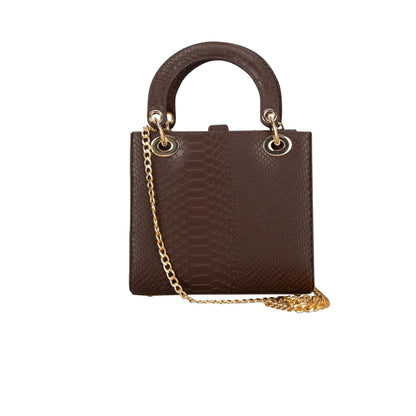 Bouletta Pinny Geniune Leather Women’s Bag Brown Snake Pattern