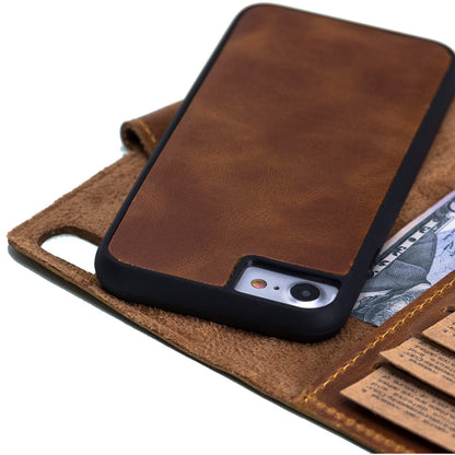 Santa iPhone SE / 8 / 7 Leather Detachable Wallet Case