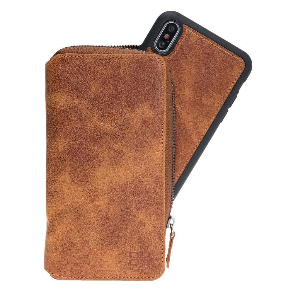 Bouletta Pouch Zippered Detachable Leather Wallet Case for Apple iPhone X Series