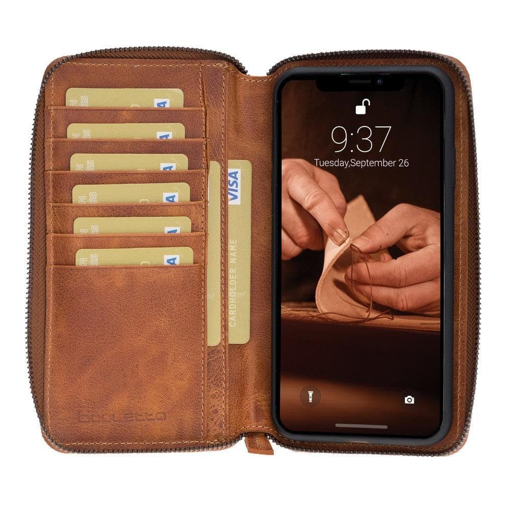 Bouletta Pouch Zippered Detachable Leather Wallet Case for Apple iPhone X Series