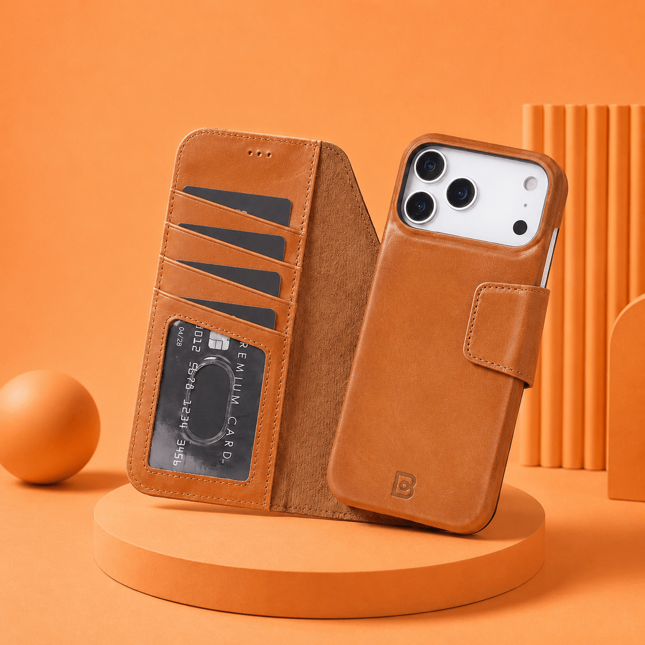 Elite Magic iPhone 17 Pro Detachable Leather Wallet Case