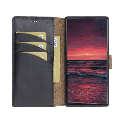 Bouletta Samsung Galaxy Note 10 Series Leather Wallet Folio Case Samsung Note 10 / Rustic Black