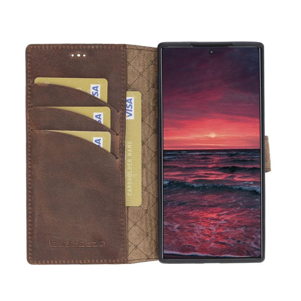 Bouletta Samsung Galaxy Note 10 Series Leather Wallet Folio Case Samsung Note 10 / Antic Brown