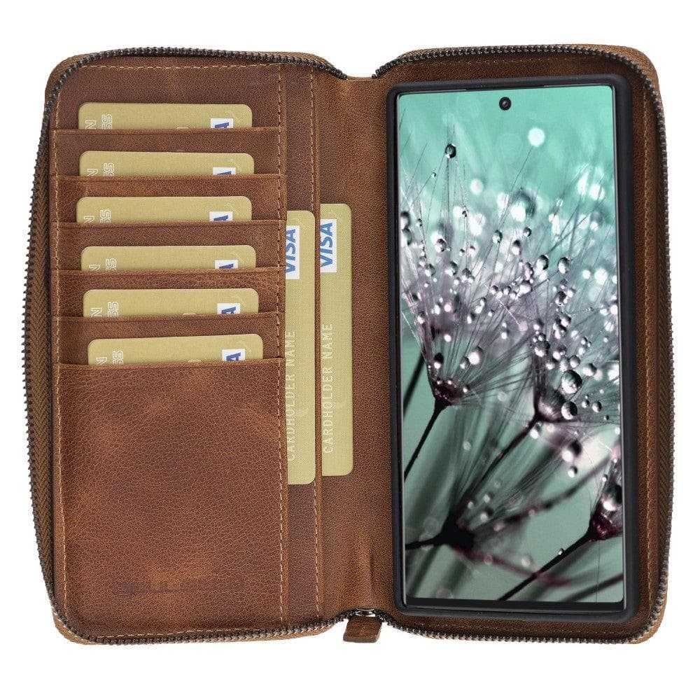 Bouletta Samsung Galaxy Note 10 Series Pouch Magnetic Leather Cover Case Samsung Note 10 / Tiguan Tan