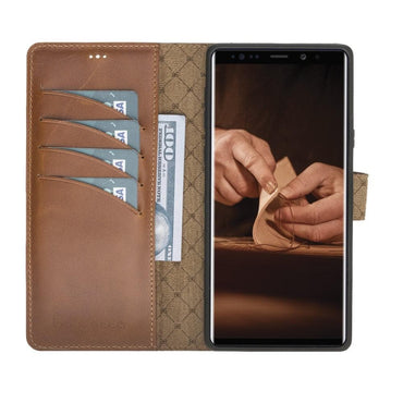 Bouletta Samsung Galaxy Note 9 Series Detachble Leather Magic Wallet Case Samsung Note 9 / Rustic Tan