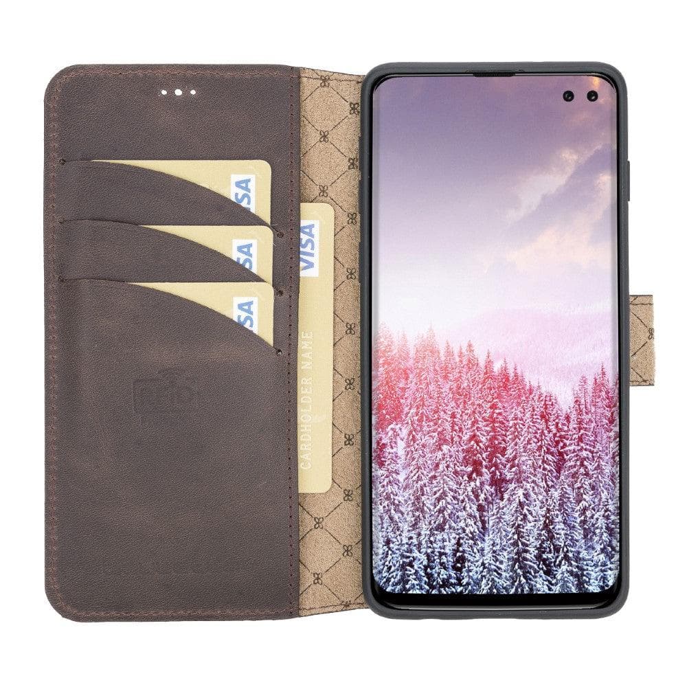 Bouletta Samsung Galaxy S10 Series  Leather Wallet Cover Folio Case Samsung S10 / Tiguan Brown