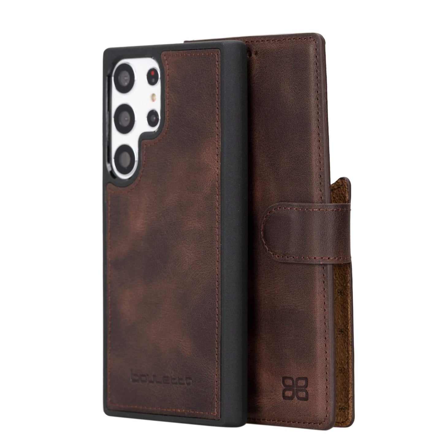 Bouletta Samsung Galaxy S23 Series Leather Wallet Cases - MW Galaxy S23 Ultra / Dark Brown