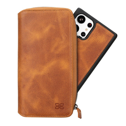 Bouletta Samsung Galaxy S23 Series Zippered Leather Wallet Cases - PMW