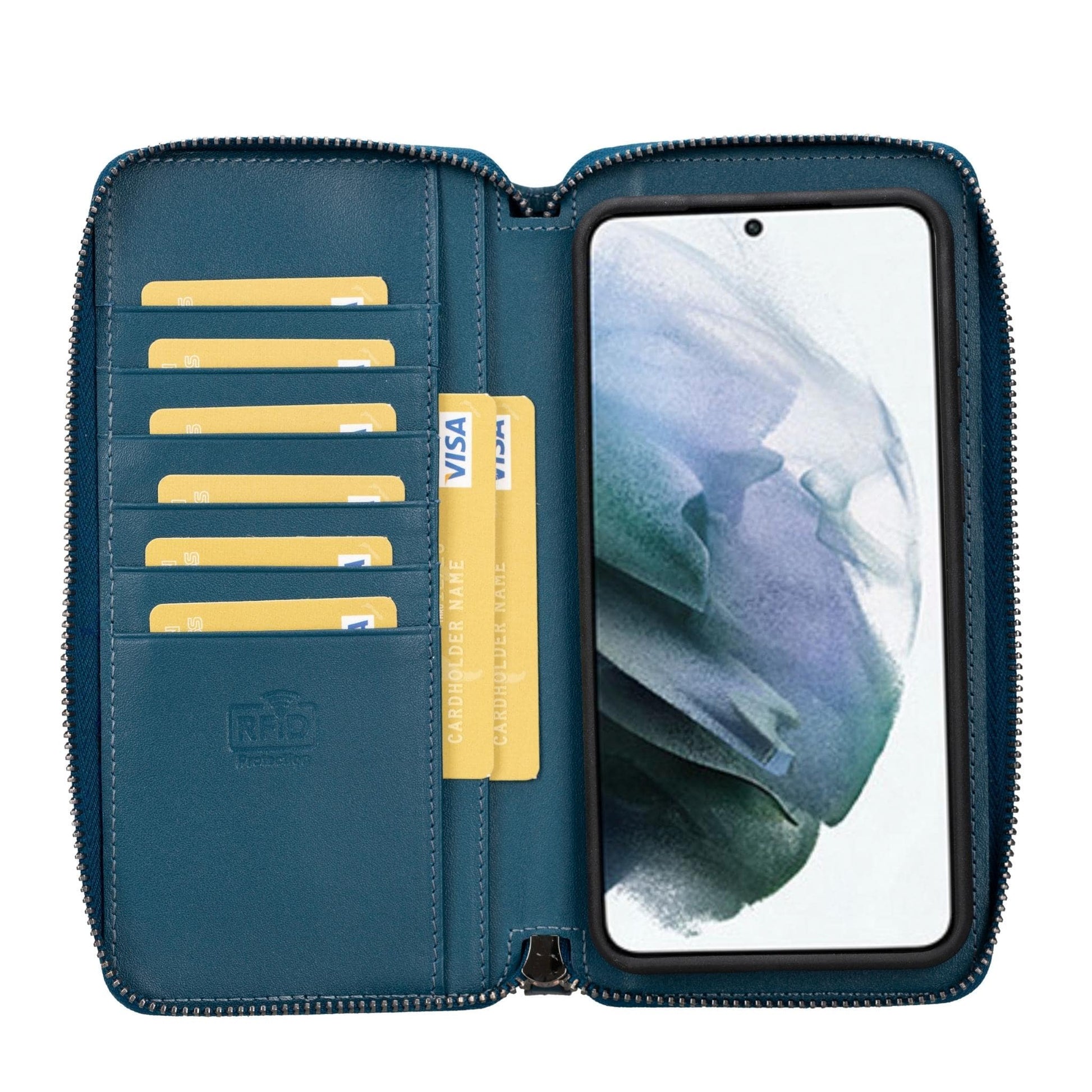 Bouletta Samsung Galaxy S23 Series Zippered Leather Wallet Cases - PMW