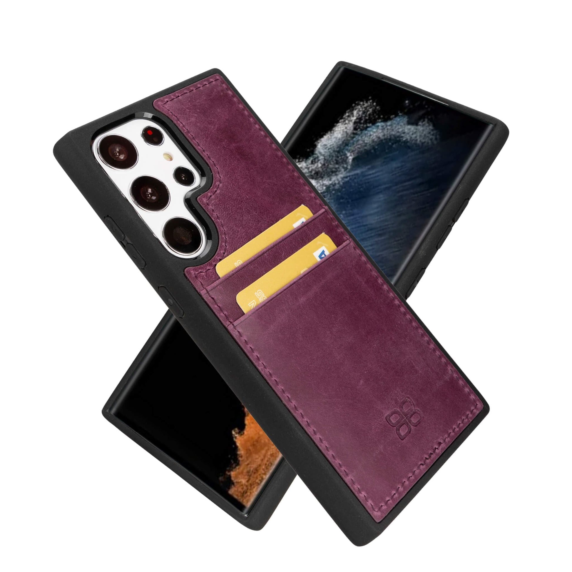 Bouletta Samsung Galaxy S24 Series Leather Case with Card Holder - FXCP Galaxy S24 / Purple