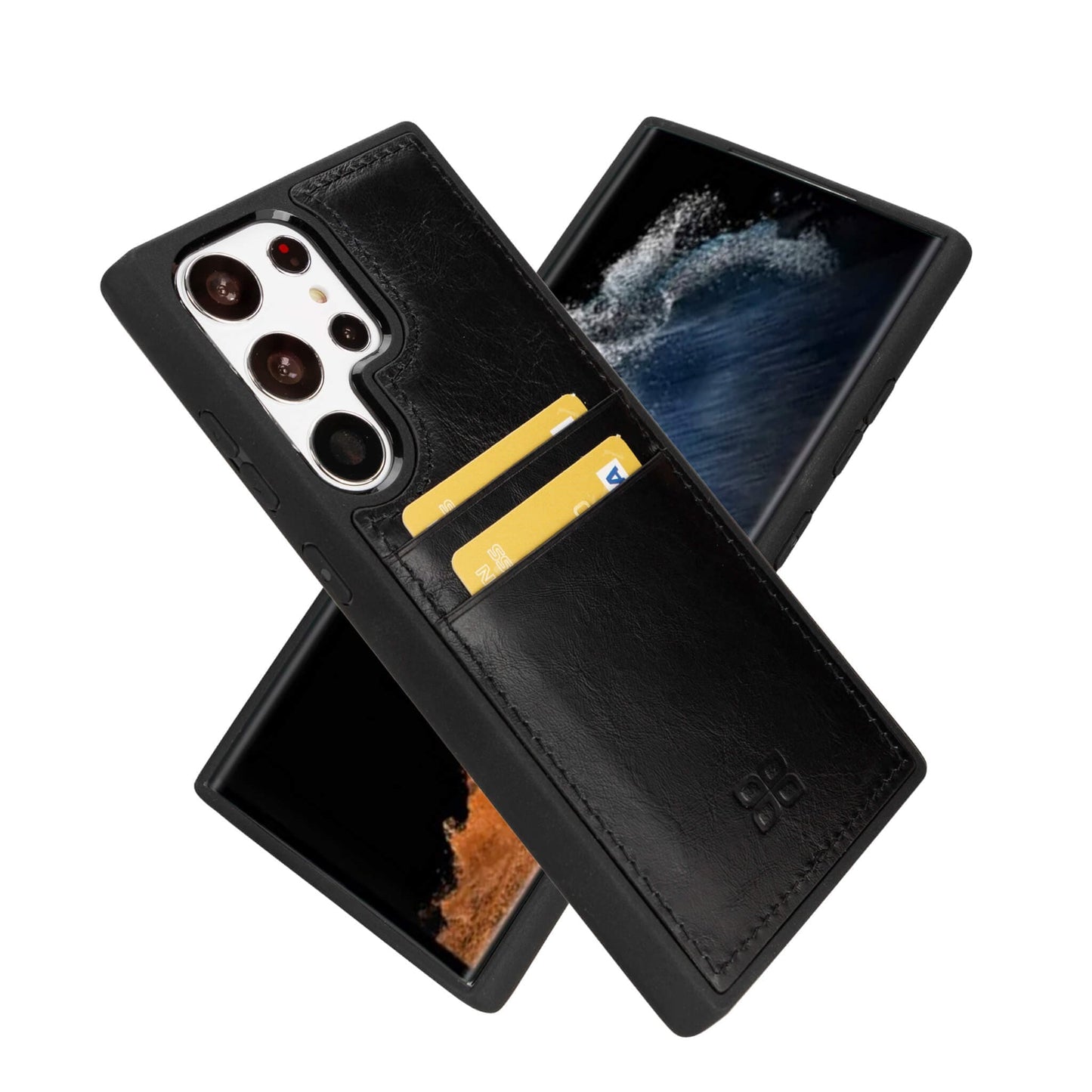 Bouletta Samsung Galaxy S24 Series Leather Case with Card Holder - FXCP Galaxy S24 / Black